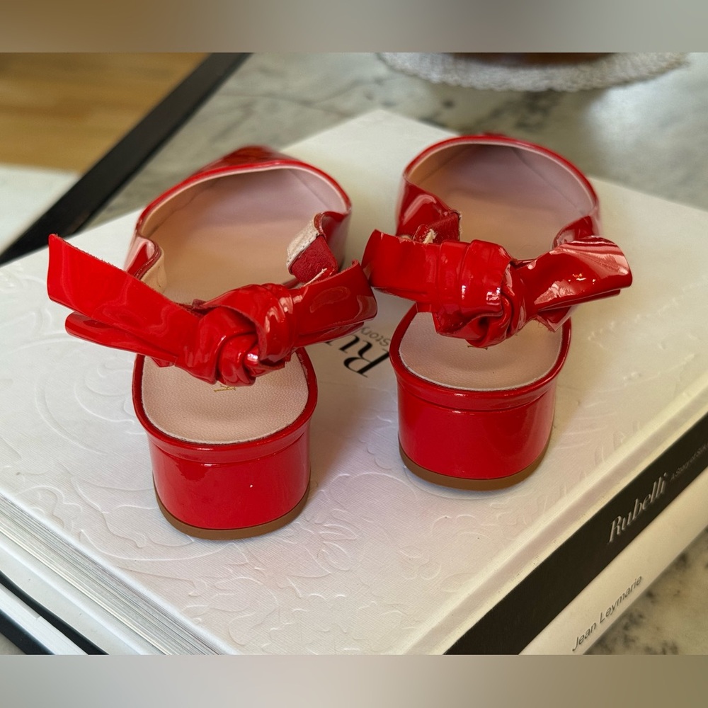 Kate Spade New York Red Patent Leather Slingbacks - Size 5M - Made in Italy NEW - Picture 3 of 6